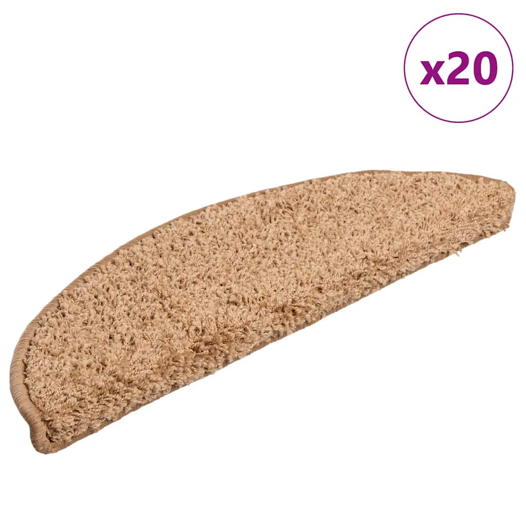 Trapmatten 20 st 56x17x3 cm beige halfrond
