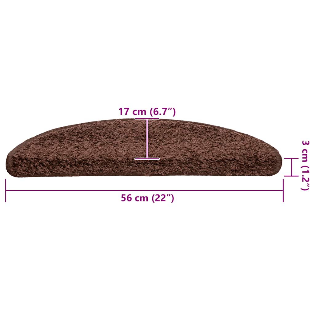 Trapmatten 20 st 56x17x3 cm Bruin Halfrond – afbeelding 8