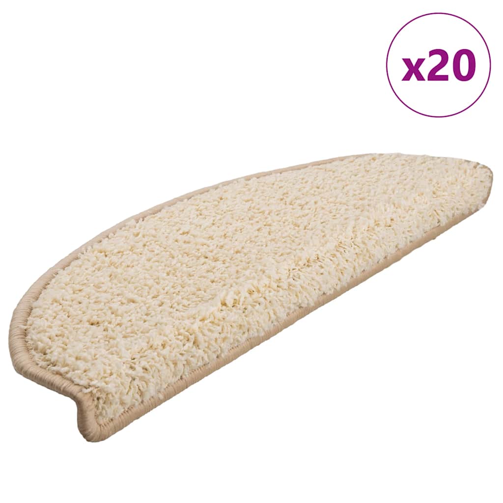 Trapmatten 20 st 65x21x4 cm Crème Halfrond Groot