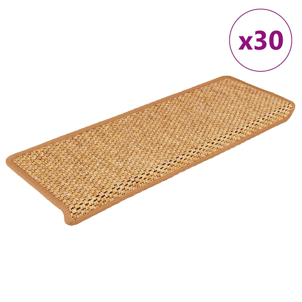 Trapmatten zelfklevend 30 st sisal-look 65x21x4 cm sisal