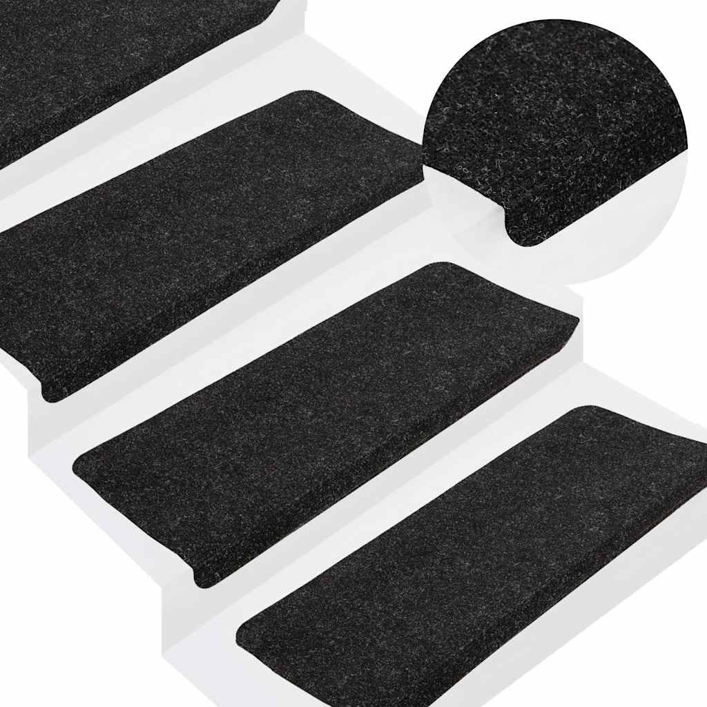Trapmatten zelfklevend 30 st 65x24,5x3,5 cm antraciet