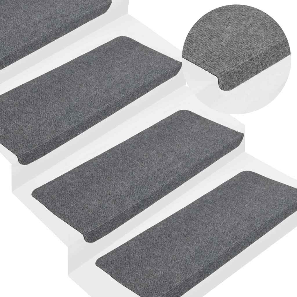 Trapmatten zelfklevend 30 st 65x24,5x3,5 cm grijs