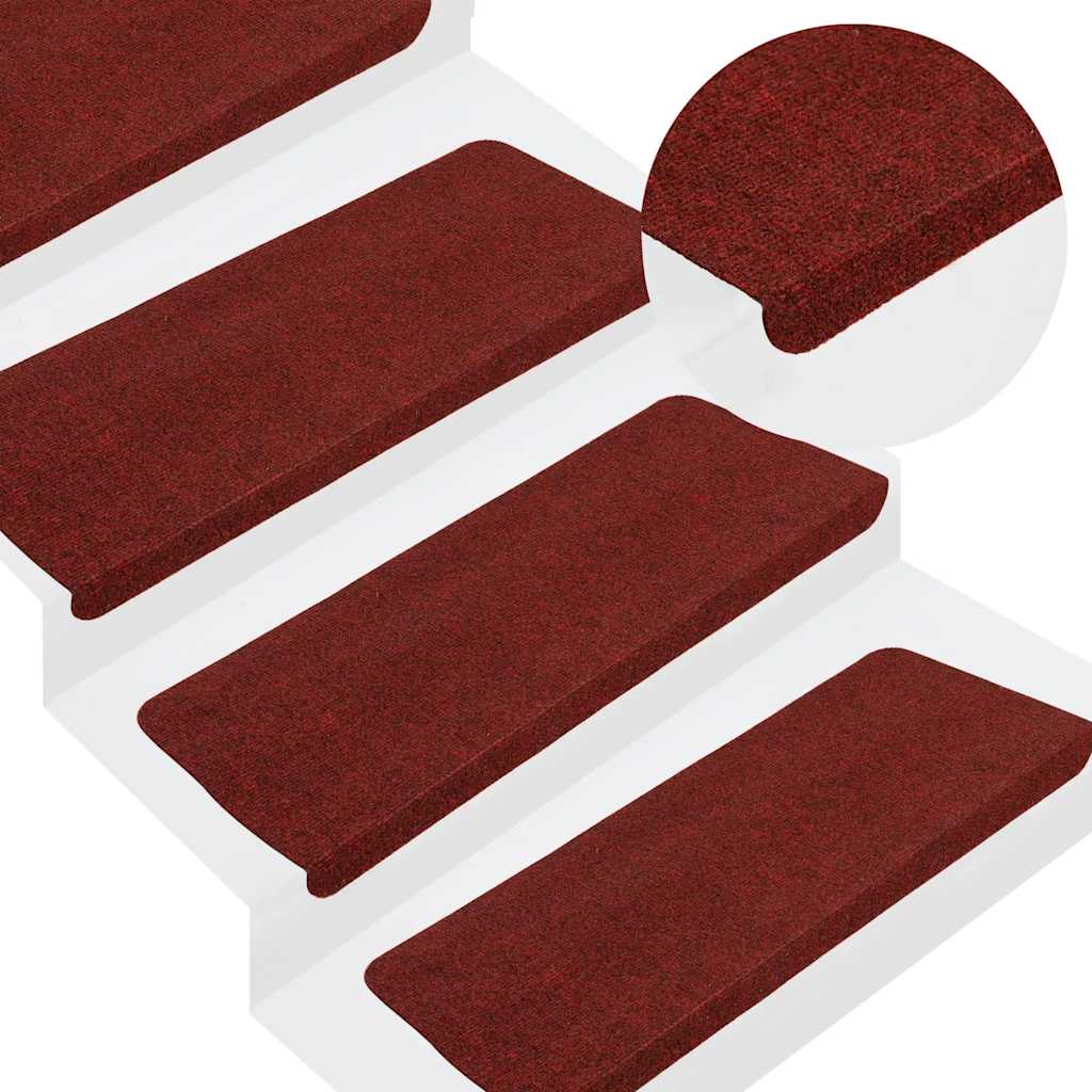 Trapmatten zelfklevend 30 st 65x22,5x3,5 cm rood