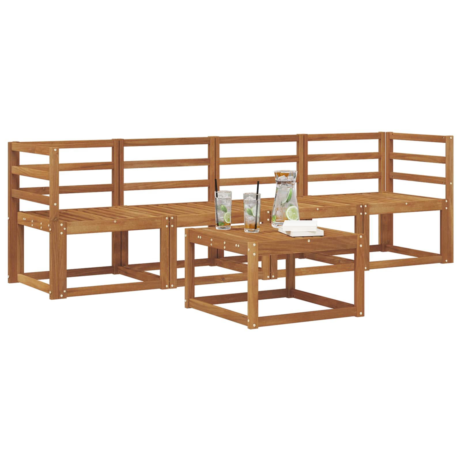 Buiten bankenset 5 pcs Naturel – afbeelding 3