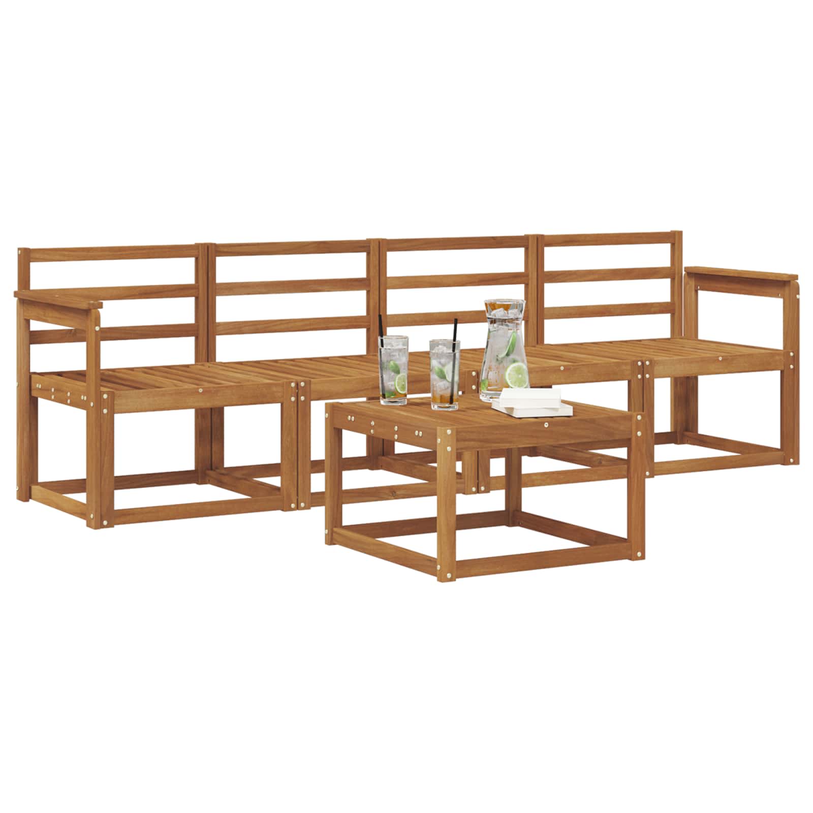 Buiten bankenset 5 pcs Naturel – afbeelding 3