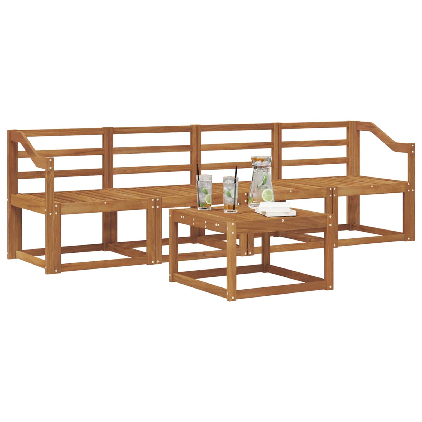 Buiten bankenset 5 pcs Naturel – afbeelding 3