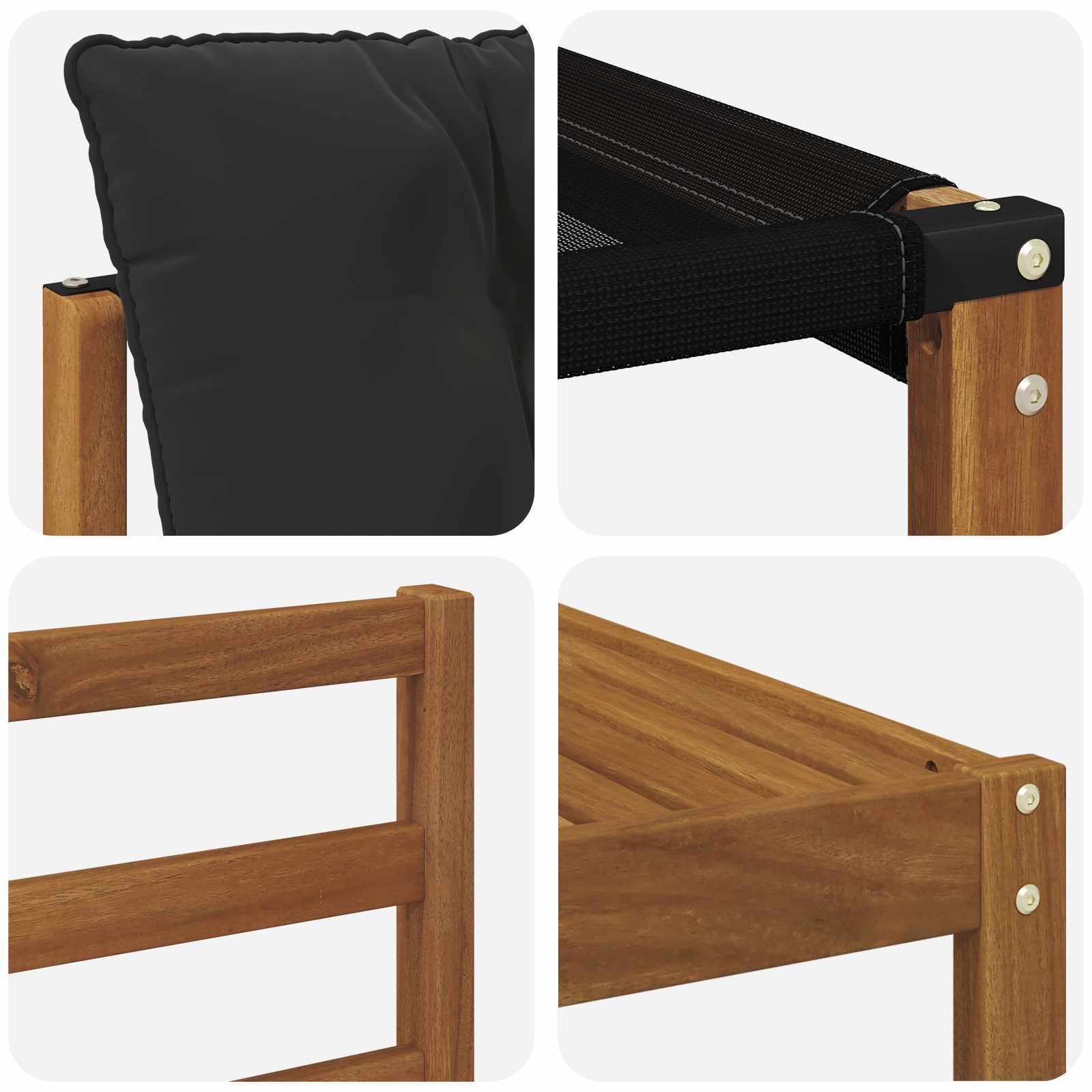 Buiten bankenset met kussen 5 pcs Natuurlijk en Zwart – afbeelding 9