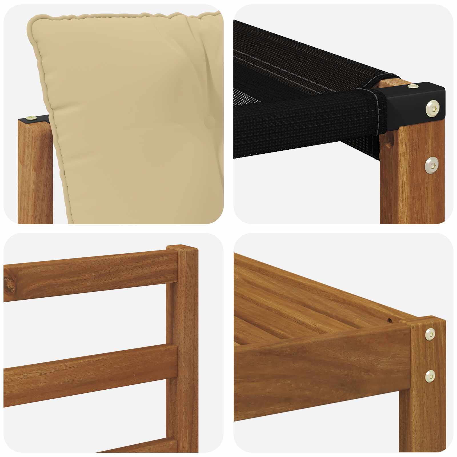 Buiten bankenset met kussen 5 pcs Natuurlijk en Beige – afbeelding 9