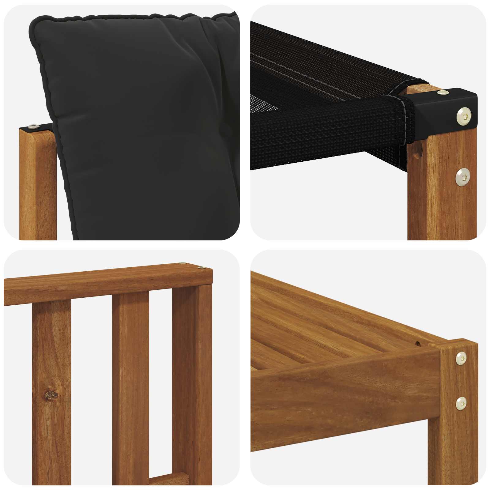 Buiten bankenset met kussen 5 pcs Natuurlijk en Zwart – afbeelding 9