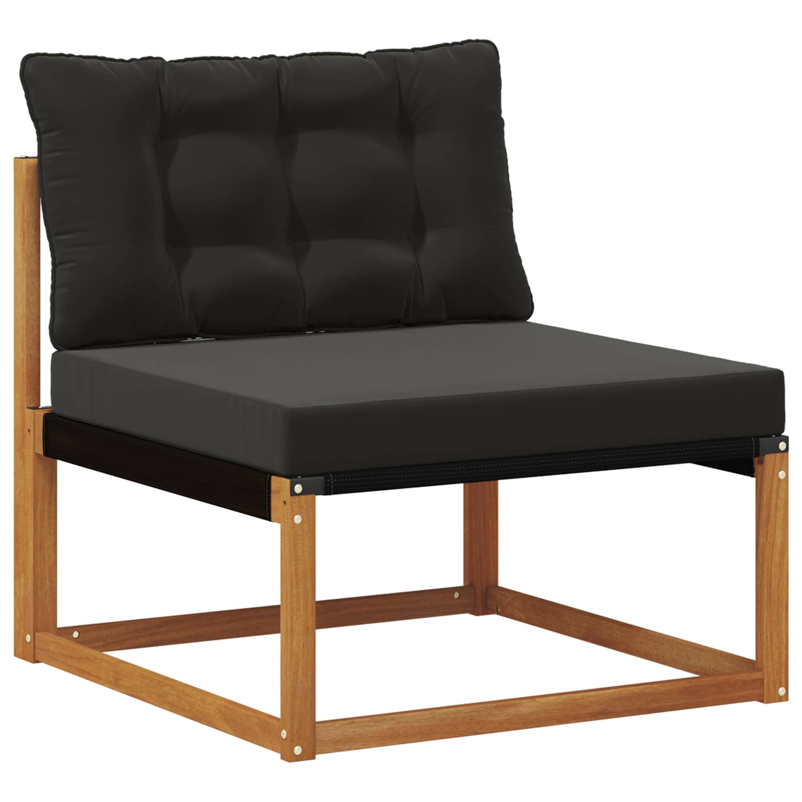 Buiten bankenset met kussen 5 pcs Natuurlijk en Zwart – afbeelding 6