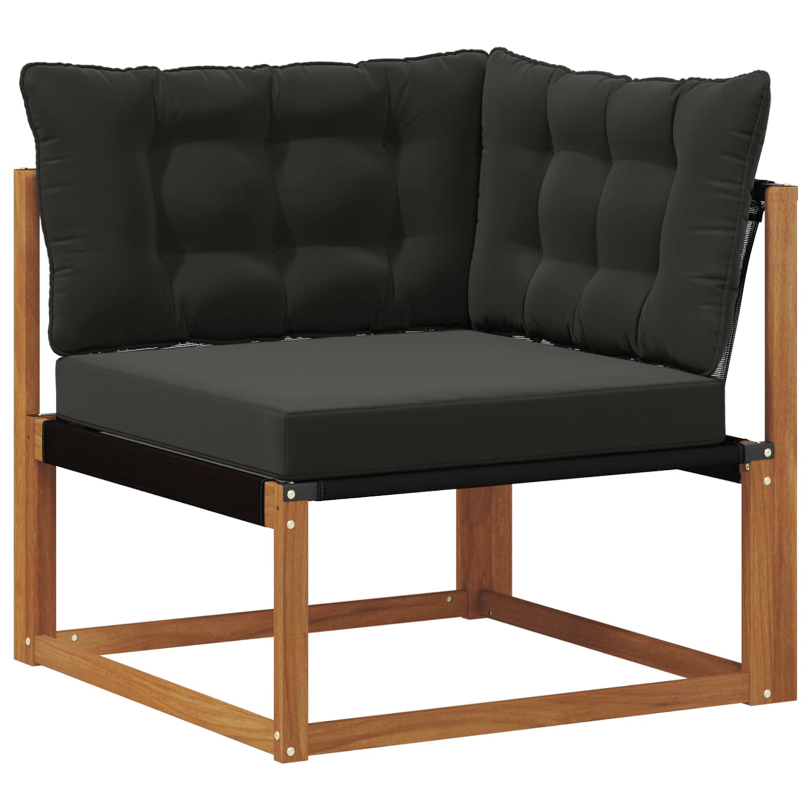 Buiten bankenset met kussen 5 pcs Natuurlijk en Zwart – afbeelding 8