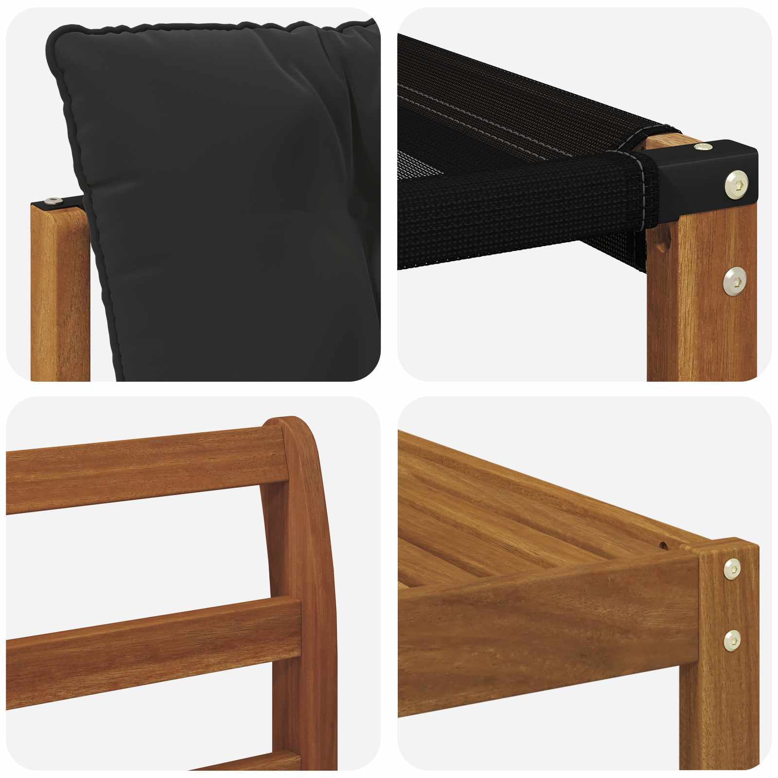 Buiten bankenset met kussen 5 pcs Natuurlijk en Zwart – afbeelding 9