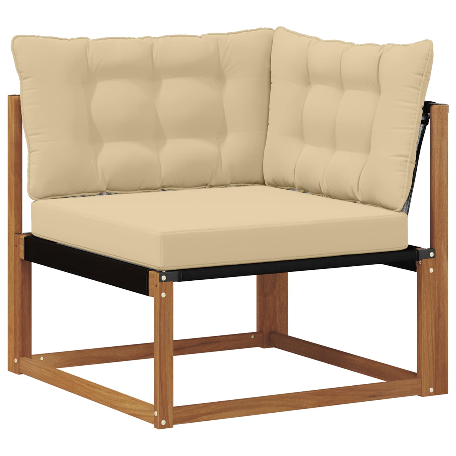 Buiten bankenset met kussen 6 pcs Natuurlijk en Beige – afbeelding 8