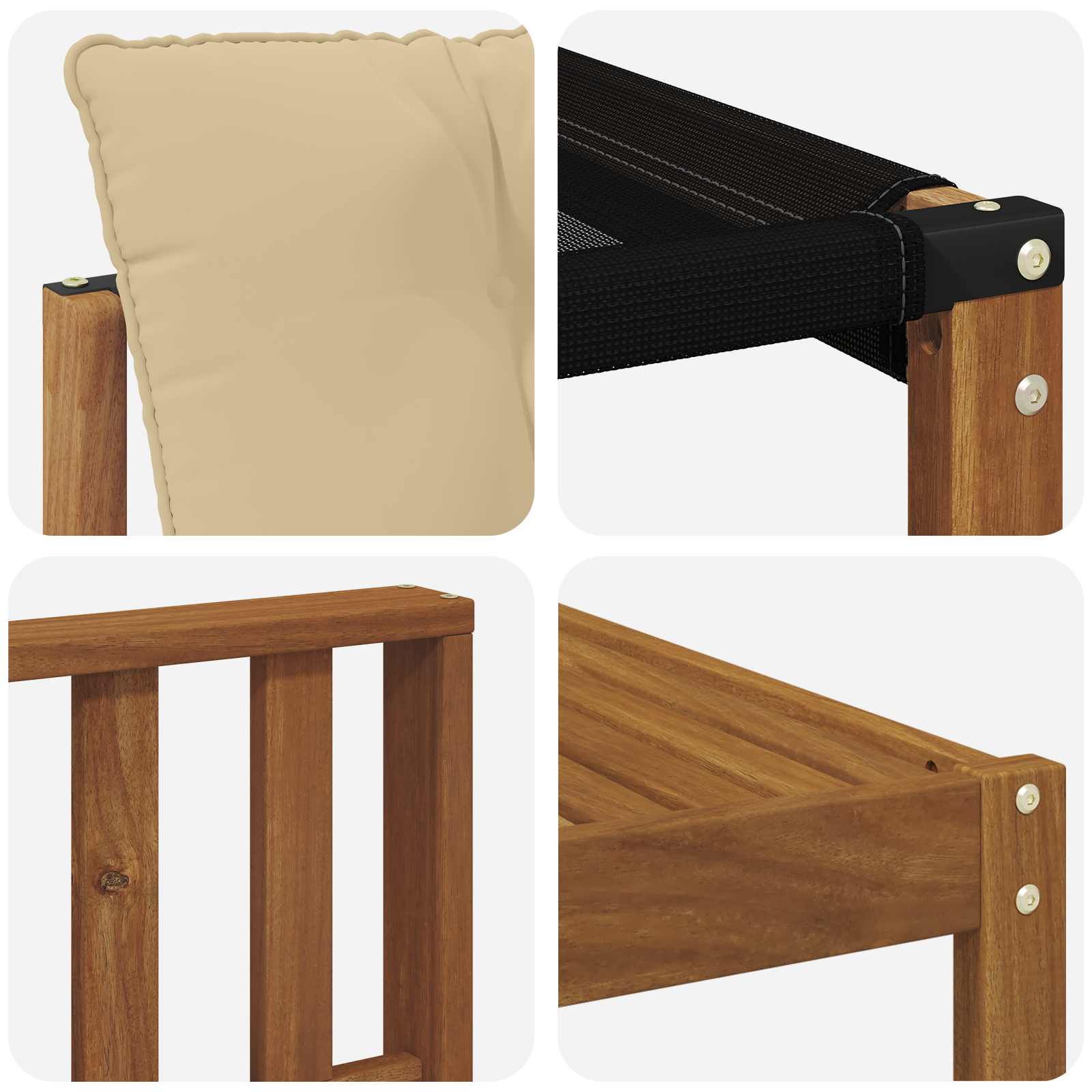 Buiten bankenset met kussen 6 pcs Natuurlijk en Beige – afbeelding 9