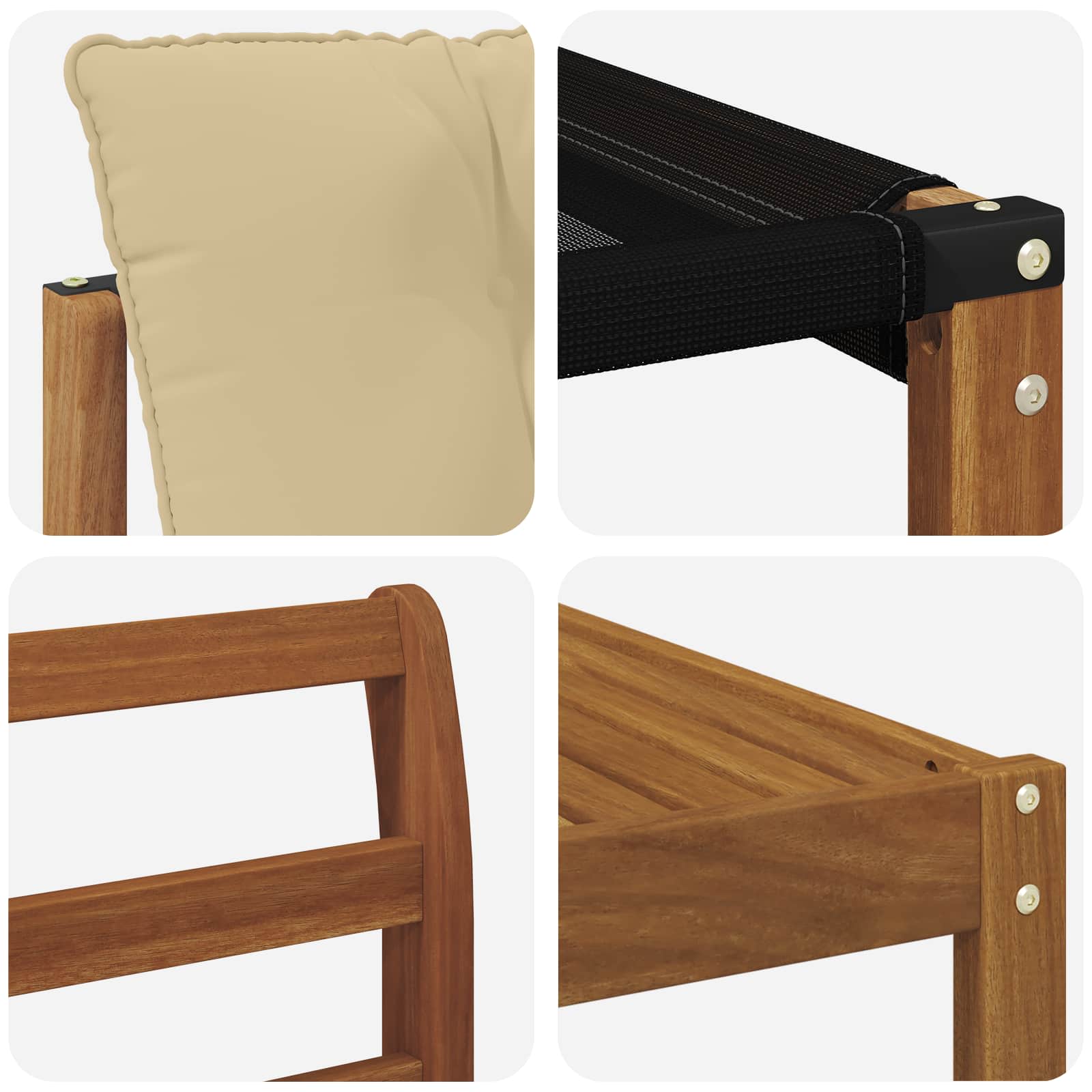 Buiten bankenset met kussen 6 pcs Natuurlijk en Beige – afbeelding 9