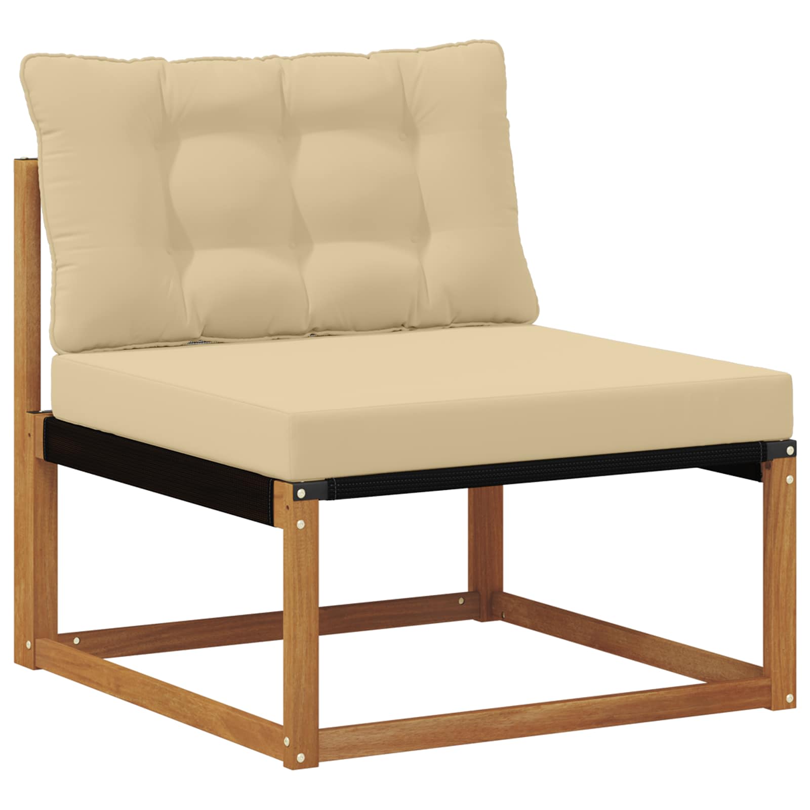 Buiten bankenset met kussen 9 pcs Natuurlijk en Beige – afbeelding 4