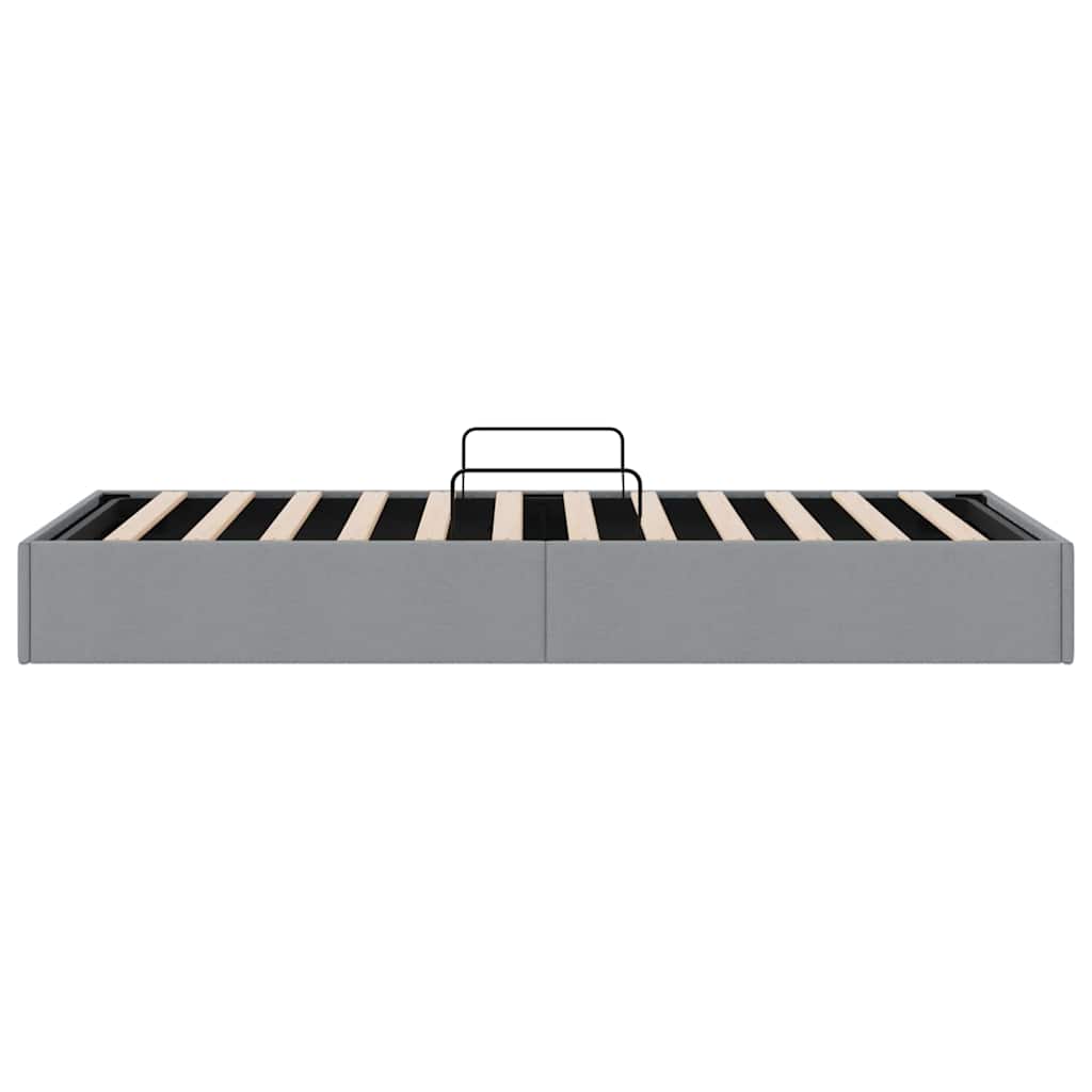 Opslag bed met matras met opslag Lichtgrijs 203 x 100 cm Stof – afbeelding 8