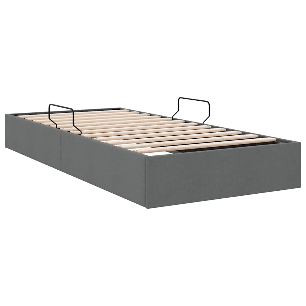 Opslag bed met matras met opslag Donkergrijs 203 x 100 cm Stof – afbeelding 5