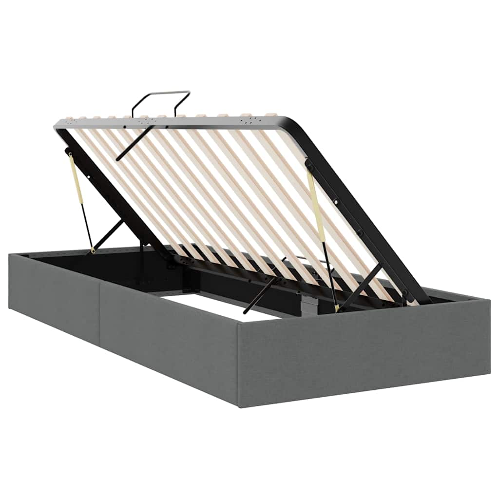 Opslag bed met matras met opslag Donkergrijs 203 x 100 cm Stof – afbeelding 6