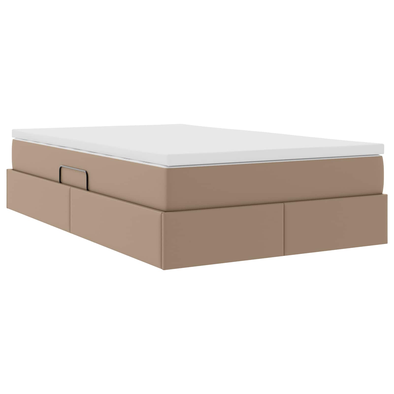Opslag bed met matras Cappuccino 120 x 190 cm Nep Leer – afbeelding 5
