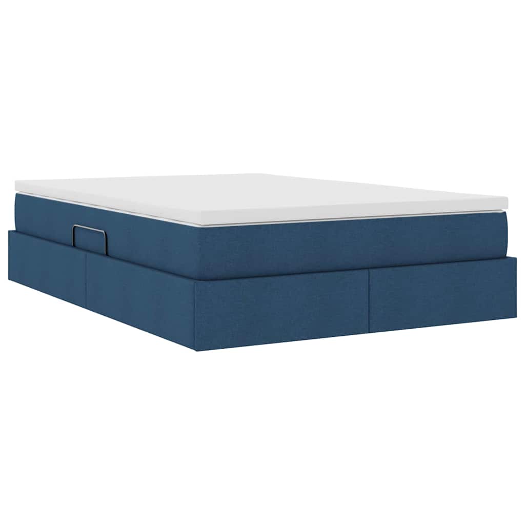 Opslag bed met matras met matras Blauw 140 x 190 cm Polyester – afbeelding 10