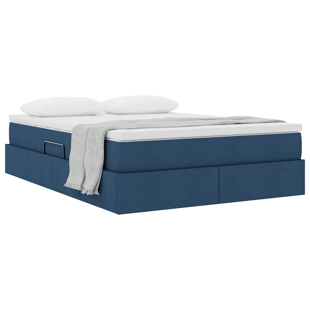 Opslag bed met matras met matras Blauw 140 x 190 cm Polyester – afbeelding 3