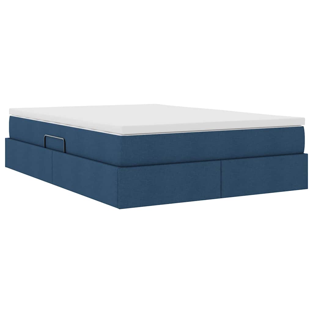 Opslag bed met matras met matras Blauw 140 x 190 cm Polyester – afbeelding 5