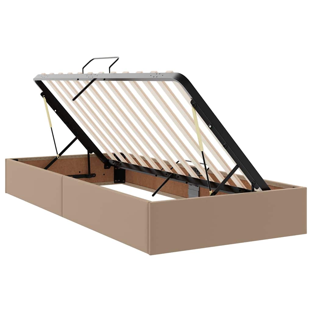 Opbergbed met matras Cappuccino 200 x 200 cm Nep Leer – afbeelding 6