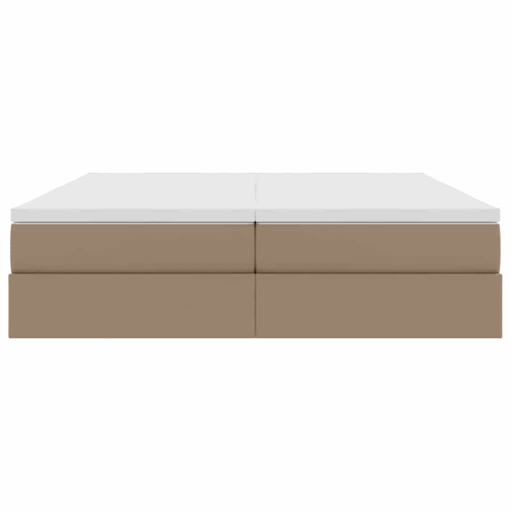 Opbergbed met matras Cappuccino 200 x 200 cm Nep Leer – afbeelding 8