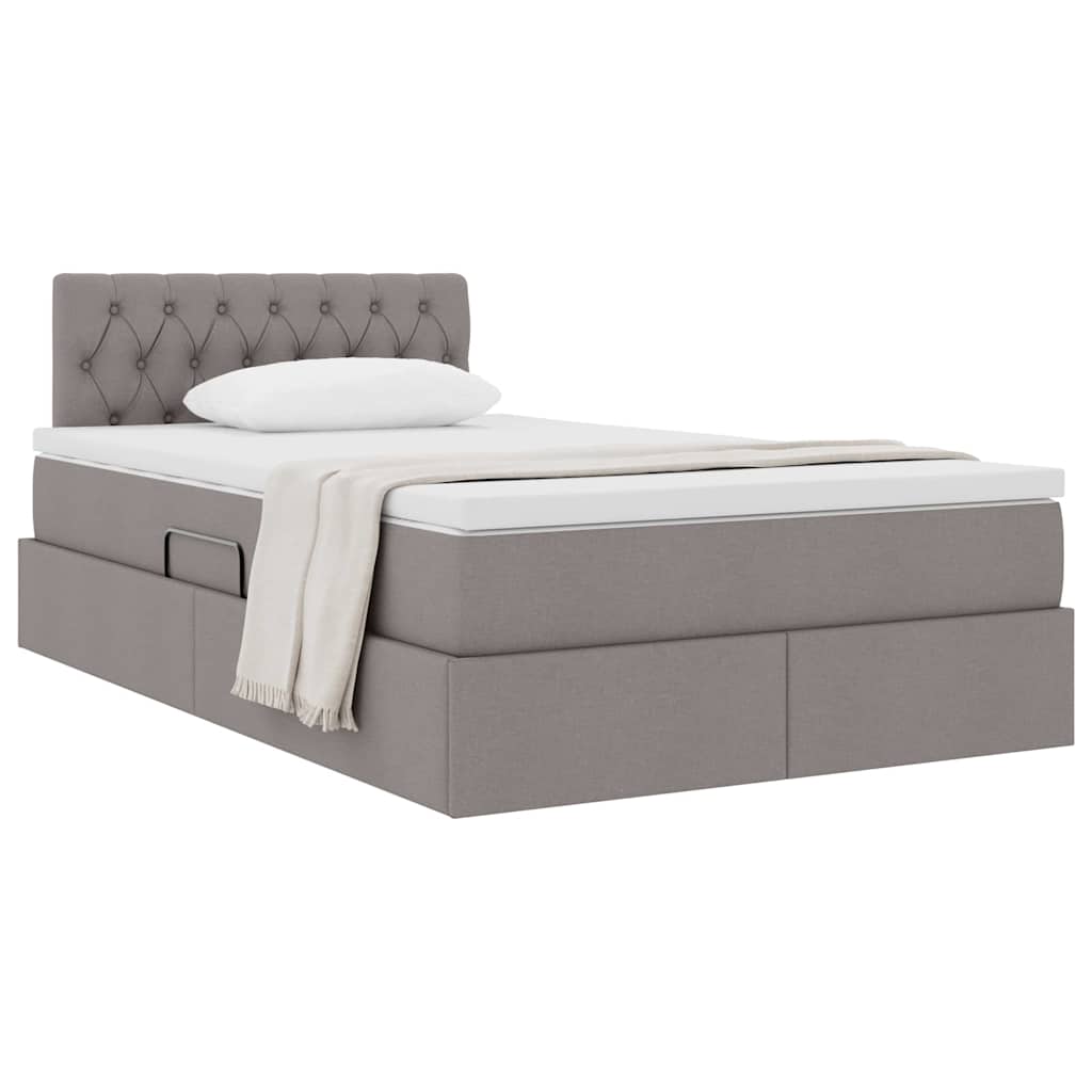 Opbergbed met matras met matras Taupe 120 x 200 cm Bewerkt hout – afbeelding 3