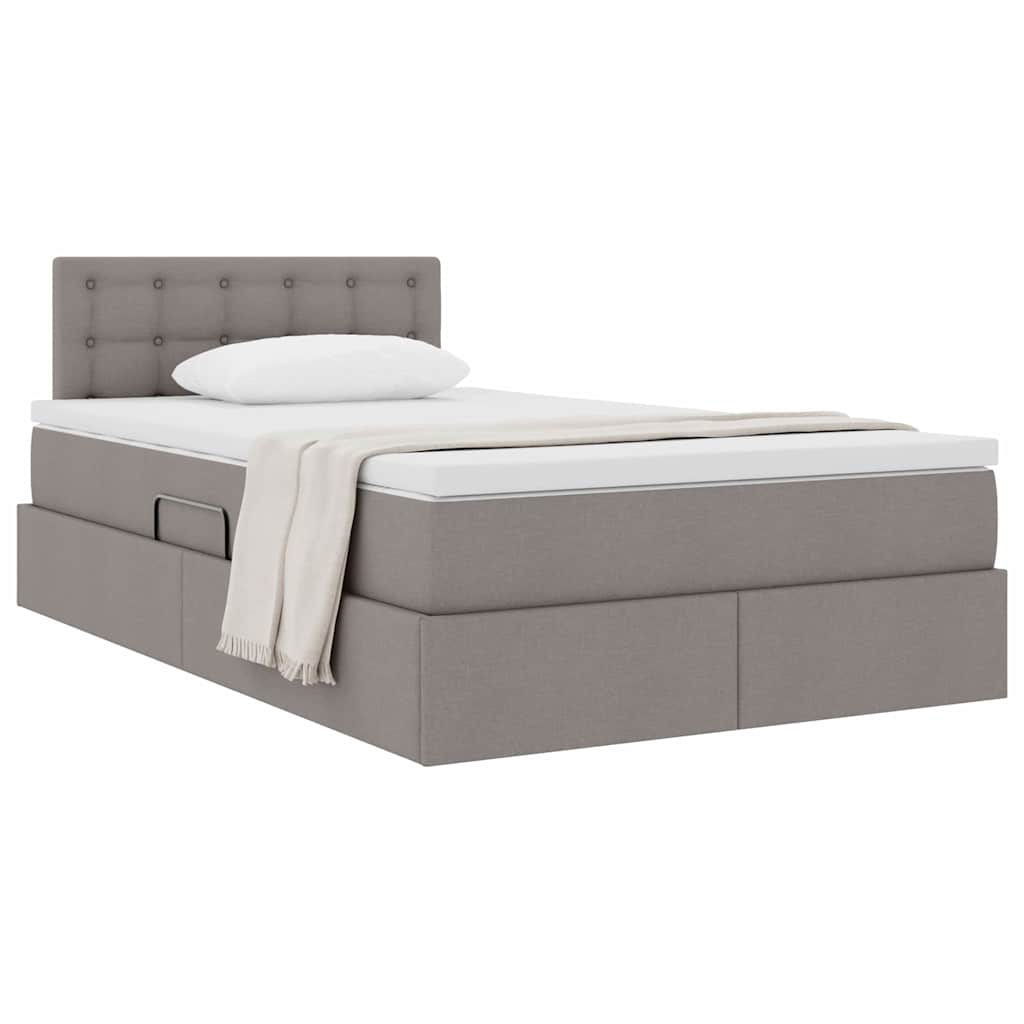 Opbergbed met matras met matras Taupe 120 x 200 cm Bewerkt hout – afbeelding 3