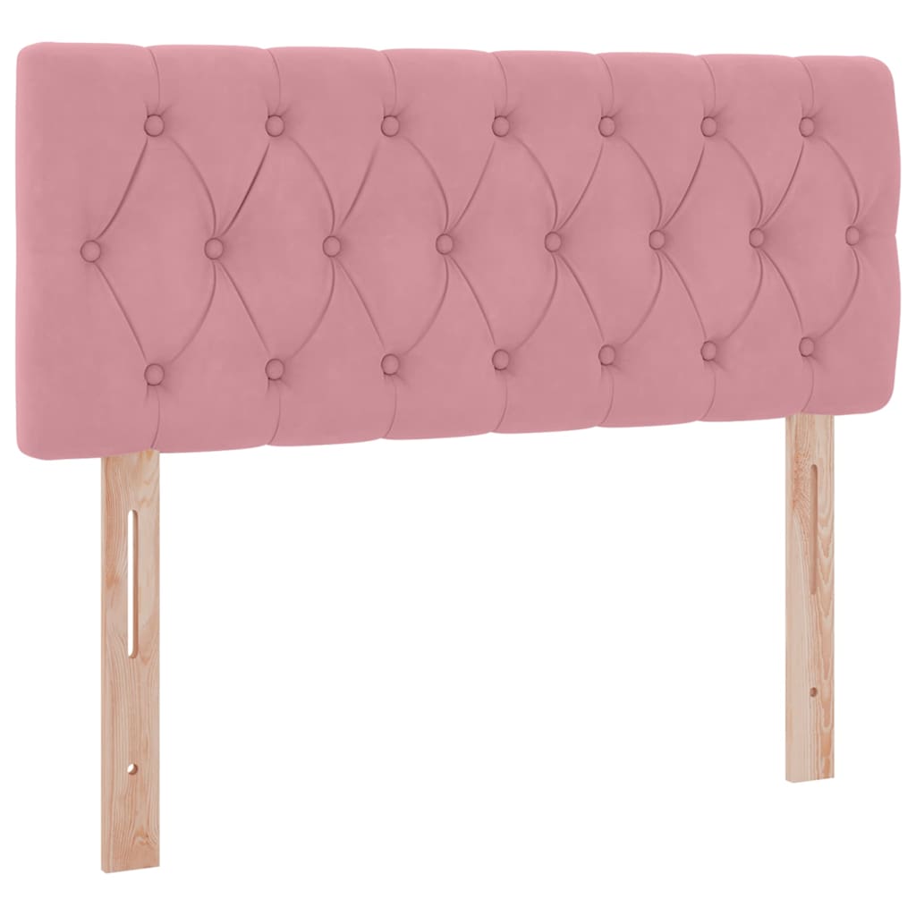 Opslag bed met matras met hoofdeinde Roze 120 x 190 cm Fluweel – afbeelding 9