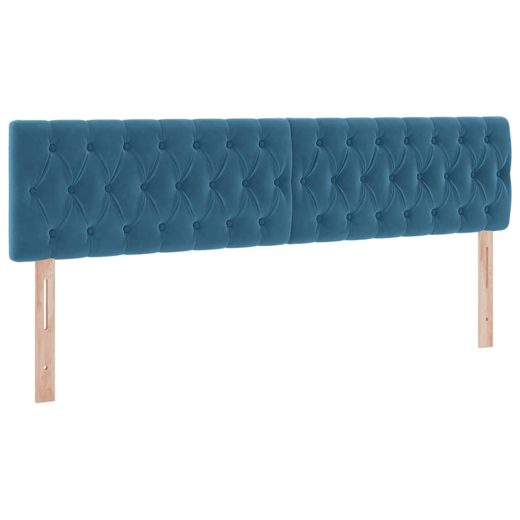 Opslag bed met matras Donkerblauw 180 x 200 cm Fluweel – afbeelding 9