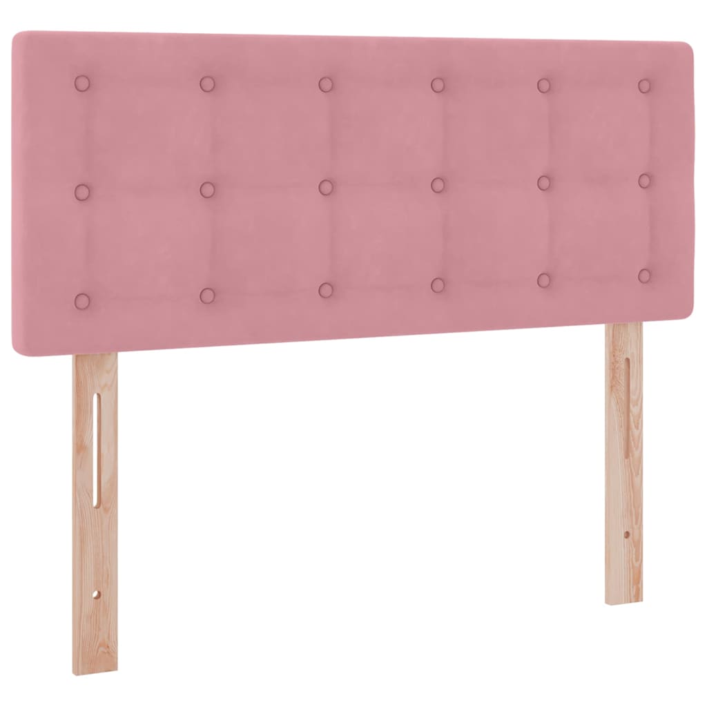 Opslag bed met matras met hoofdeinde Roze 120 x 190 cm Fluweel – afbeelding 9