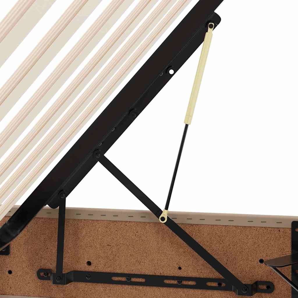 Opbergbed met LED met matras Cappuccino 90 x 190 cm Nep Leer – afbeelding 12
