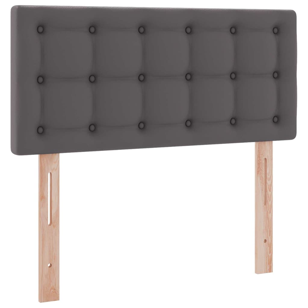 Opbergbed met LED met matras met LED Grijs 90 x 200 cm Nep Leer – afbeelding 10