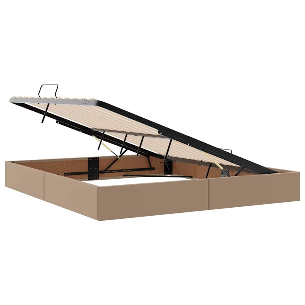 Opbergbed met LED met matras Cappuccino 160 x 200 cm Nep Leer – afbeelding 7