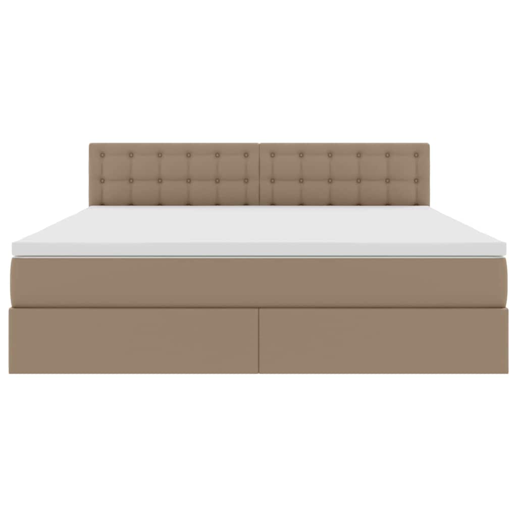 Opbergbed met LED met matras Cappuccino 160 x 200 cm Nep Leer – afbeelding 8