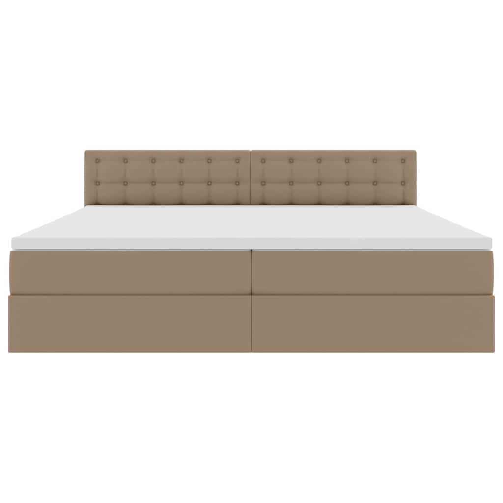 Opbergbed met LED met matras Lichtgrijs 200 x 200 cm Nep Leer – afbeelding 7