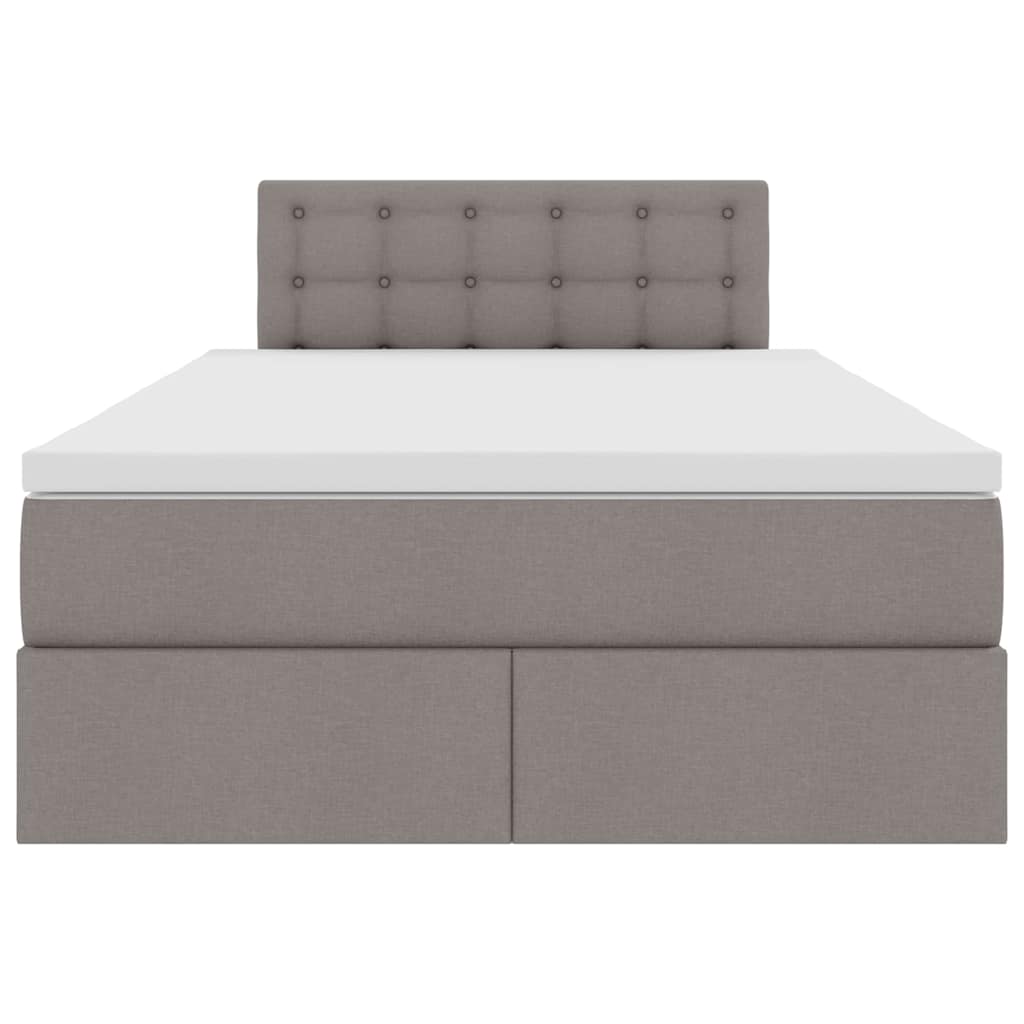 LED Opslagbed met Matras Taupe 120 x 200 cm Stof – afbeelding 8