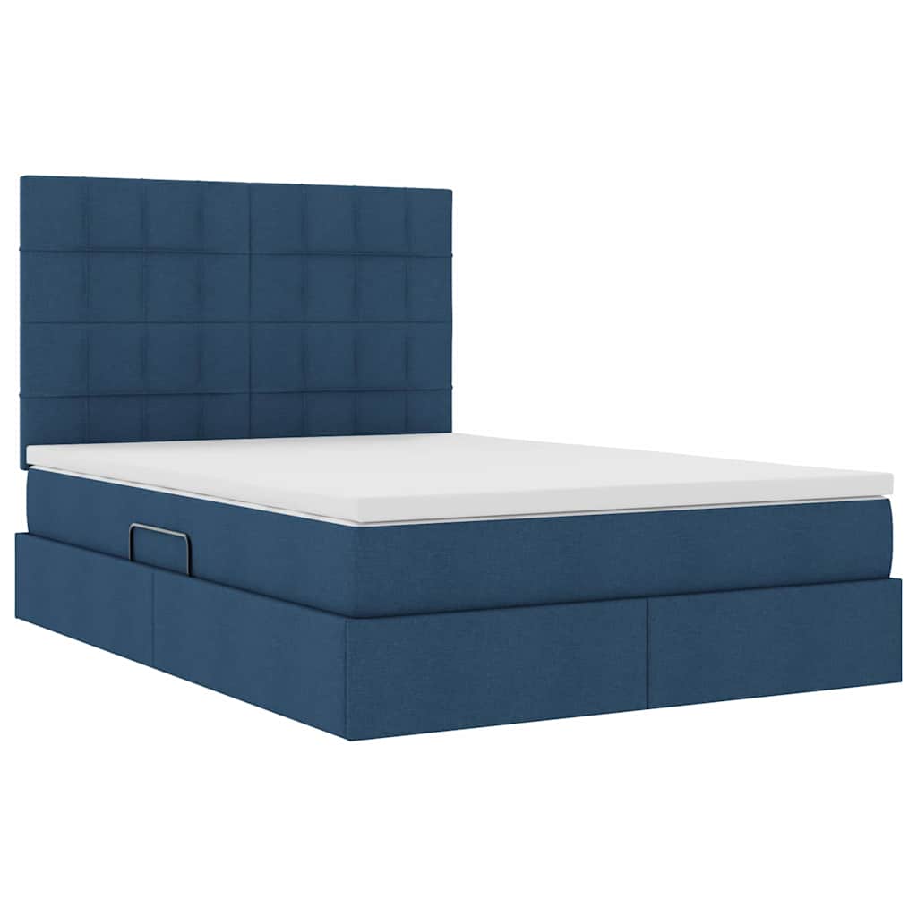 Opslag bed met matras met matras Blauw 140 x 190 cm Polyester – afbeelding 5