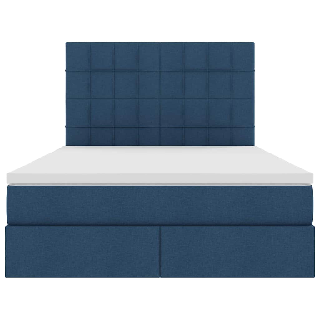 Opslag bed met matras met matras Blauw 140 x 190 cm Polyester – afbeelding 7