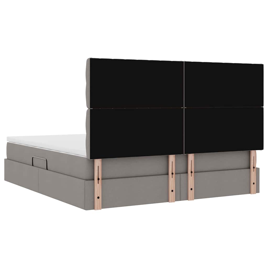 Opslag bed met matras met matras Taupe 160 x 200 cm Polyester – afbeelding 11