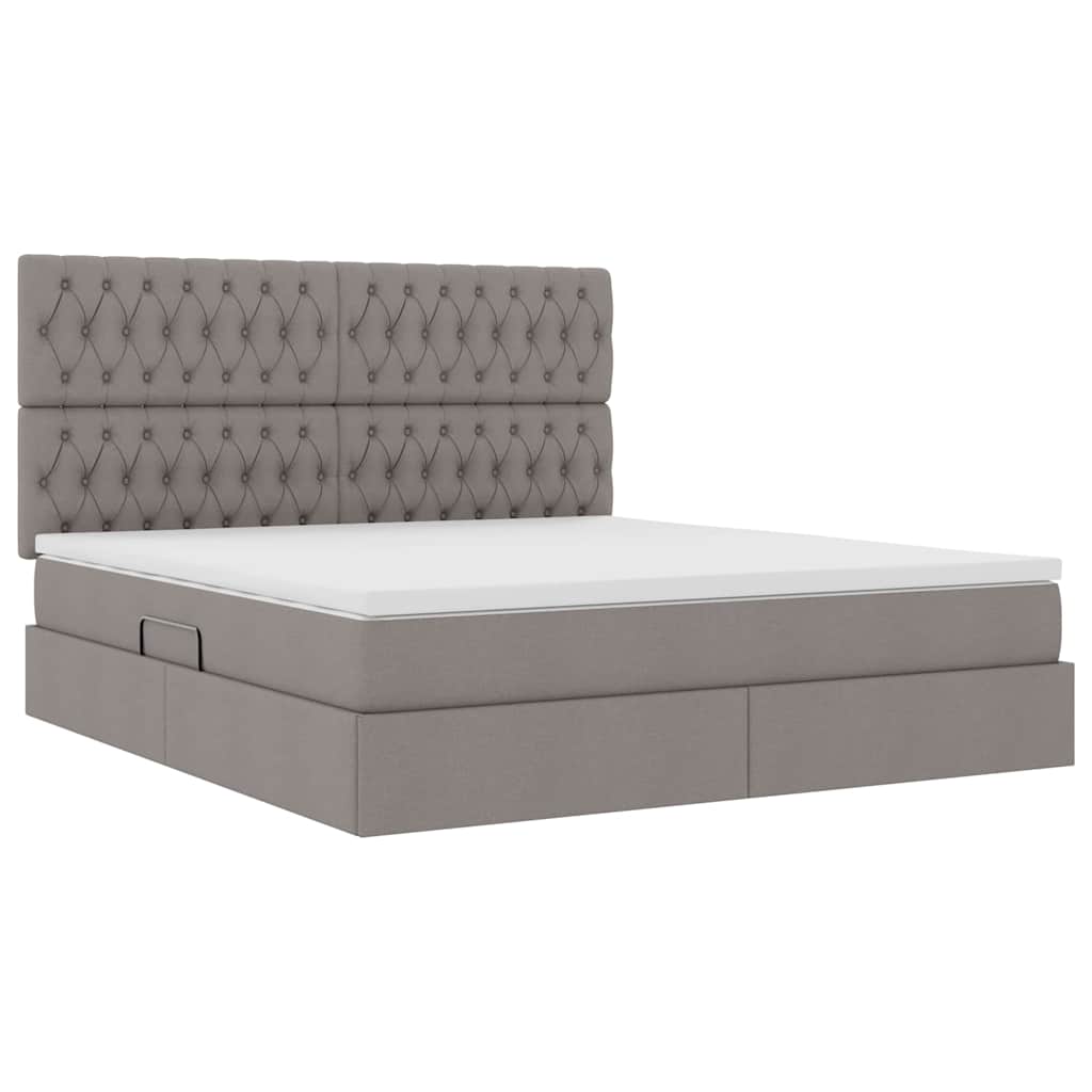 Opslag bed met matras met matras Taupe 160 x 200 cm Polyester – afbeelding 5