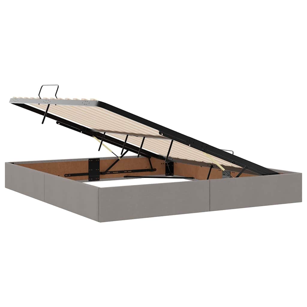 Opslag bed met matras met matras Taupe 160 x 200 cm Polyester – afbeelding 6