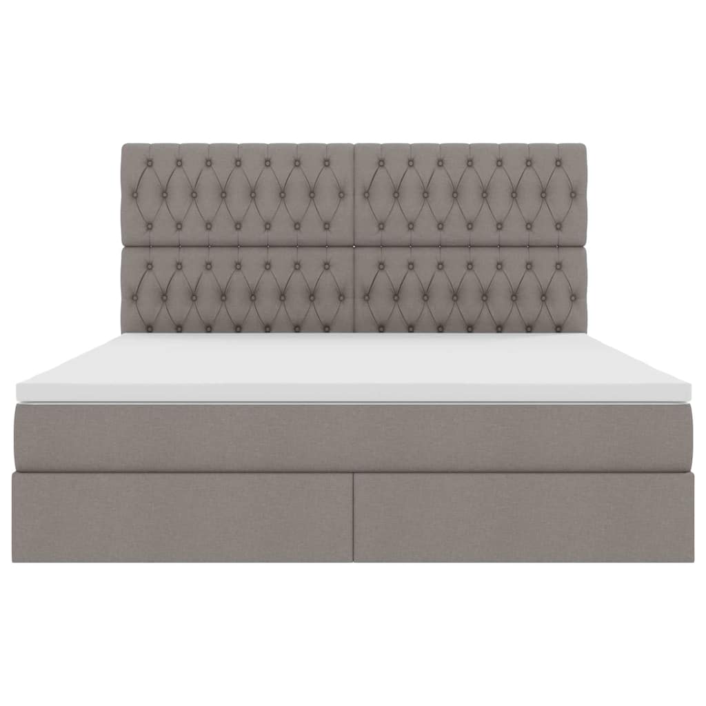 Opslag bed met matras met matras Taupe 160 x 200 cm Polyester – afbeelding 7