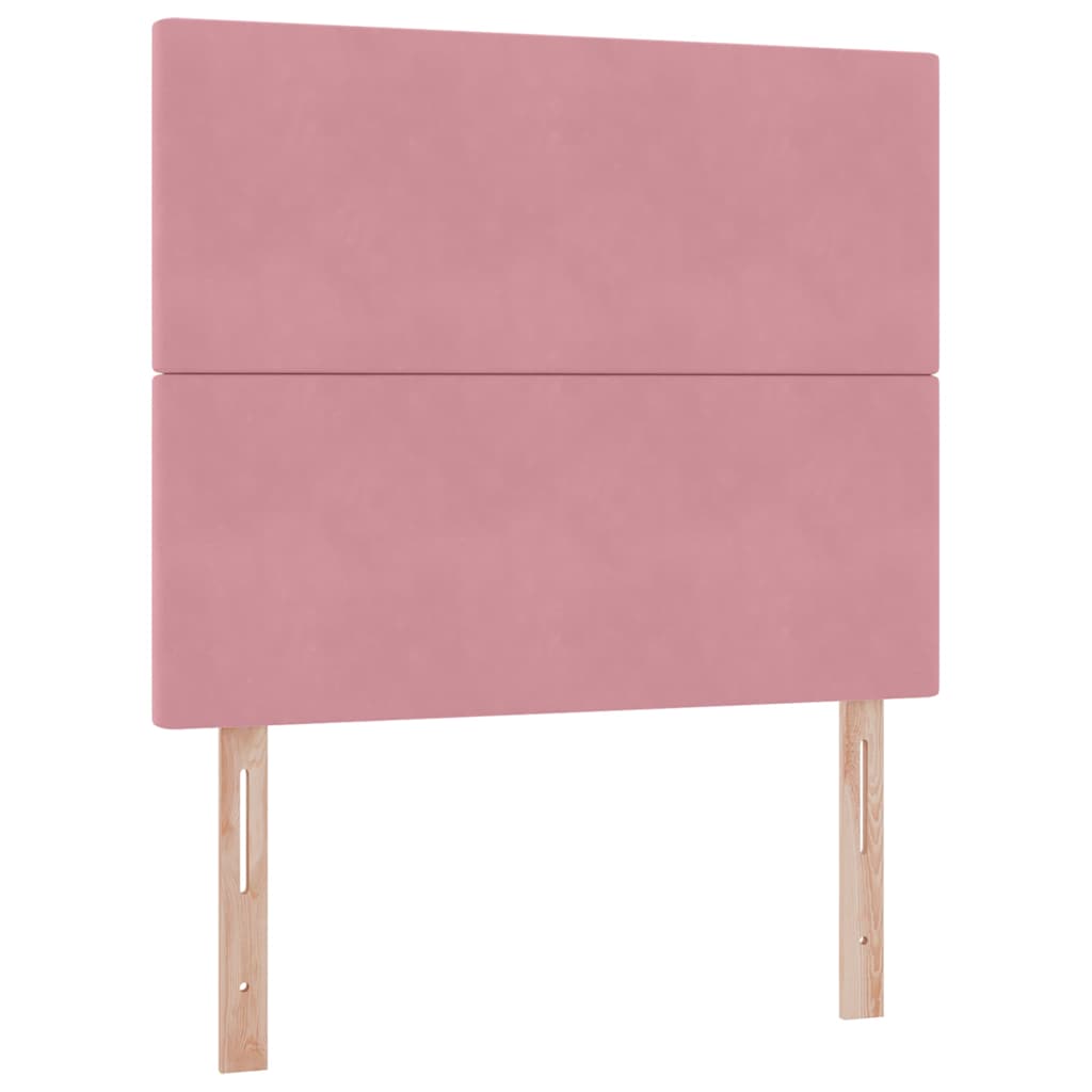 Opslag bed met matras met matras Roze 120 x 190 cm Fluweel – afbeelding 9