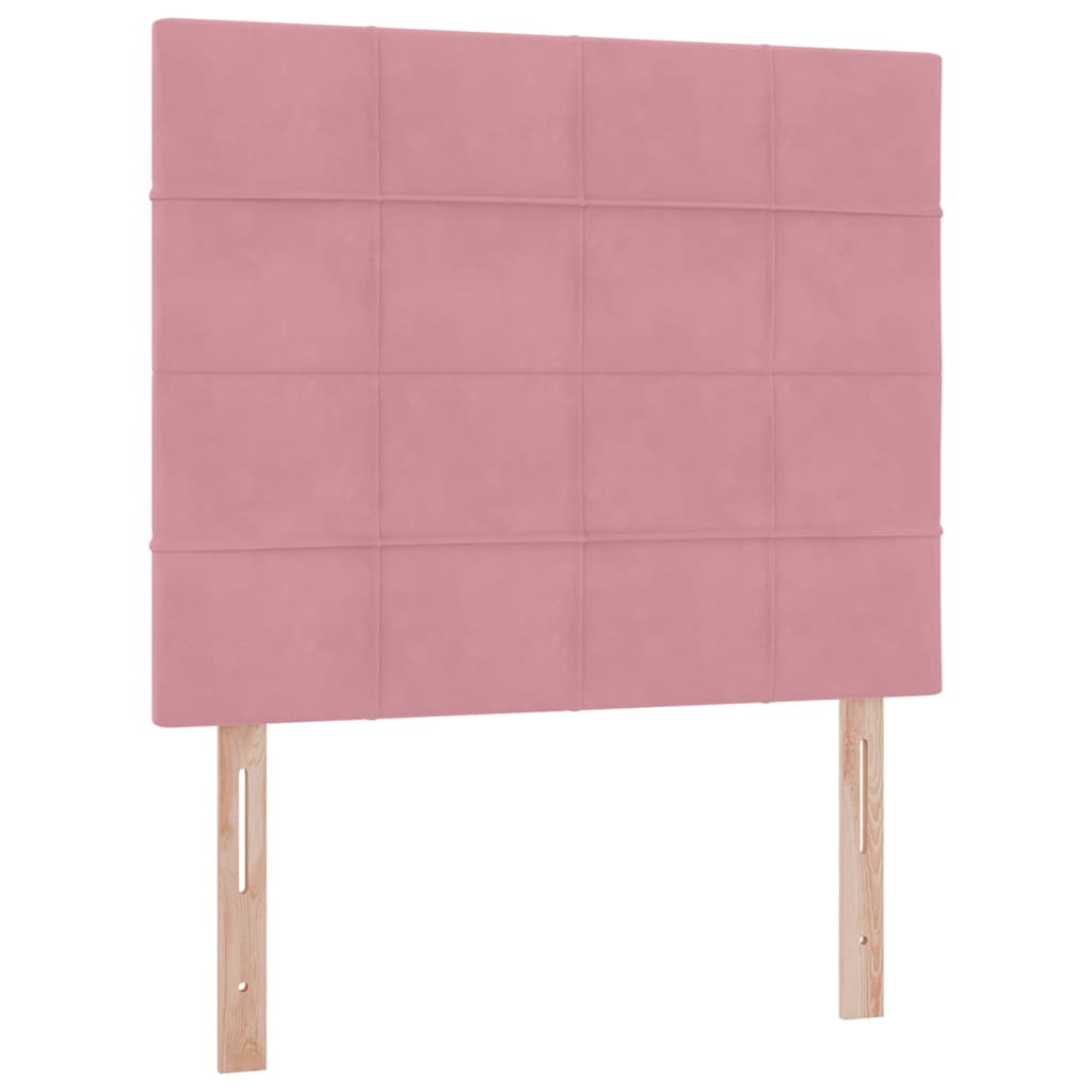 Opslag bed met matras met matras Roze 120 x 190 cm Fluweel – afbeelding 9