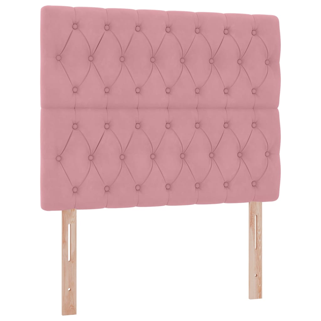 Opslag bed met matras met matras Roze 120 x 190 cm Fluweel – afbeelding 9