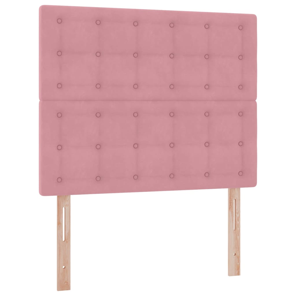 Opslag bed met matras met matras Roze 120 x 190 cm Fluweel – afbeelding 9